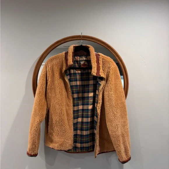 Kiel James Patrick Great Moose Sherpa Fleece Jacket Plaid Lined Unisex XS - Picture 1 of 5